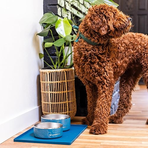 Miniatura 7 de Wilderdog Mantel individual de silicona para mascotas fabricado con cono de silicona 100% de grado alimenticio, sin BPA, PVC y ftalatos. Tapete de