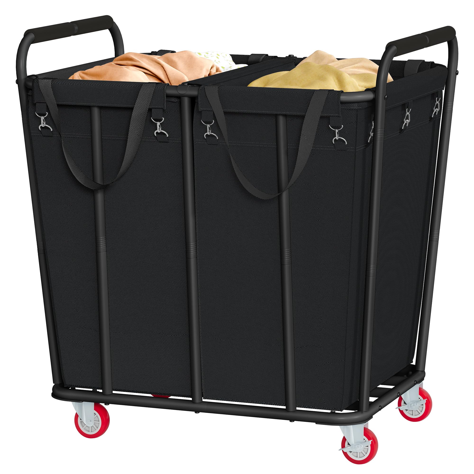 Photo 1 of Hoctieon 2 Section Laundry Sorter Cart, 400L