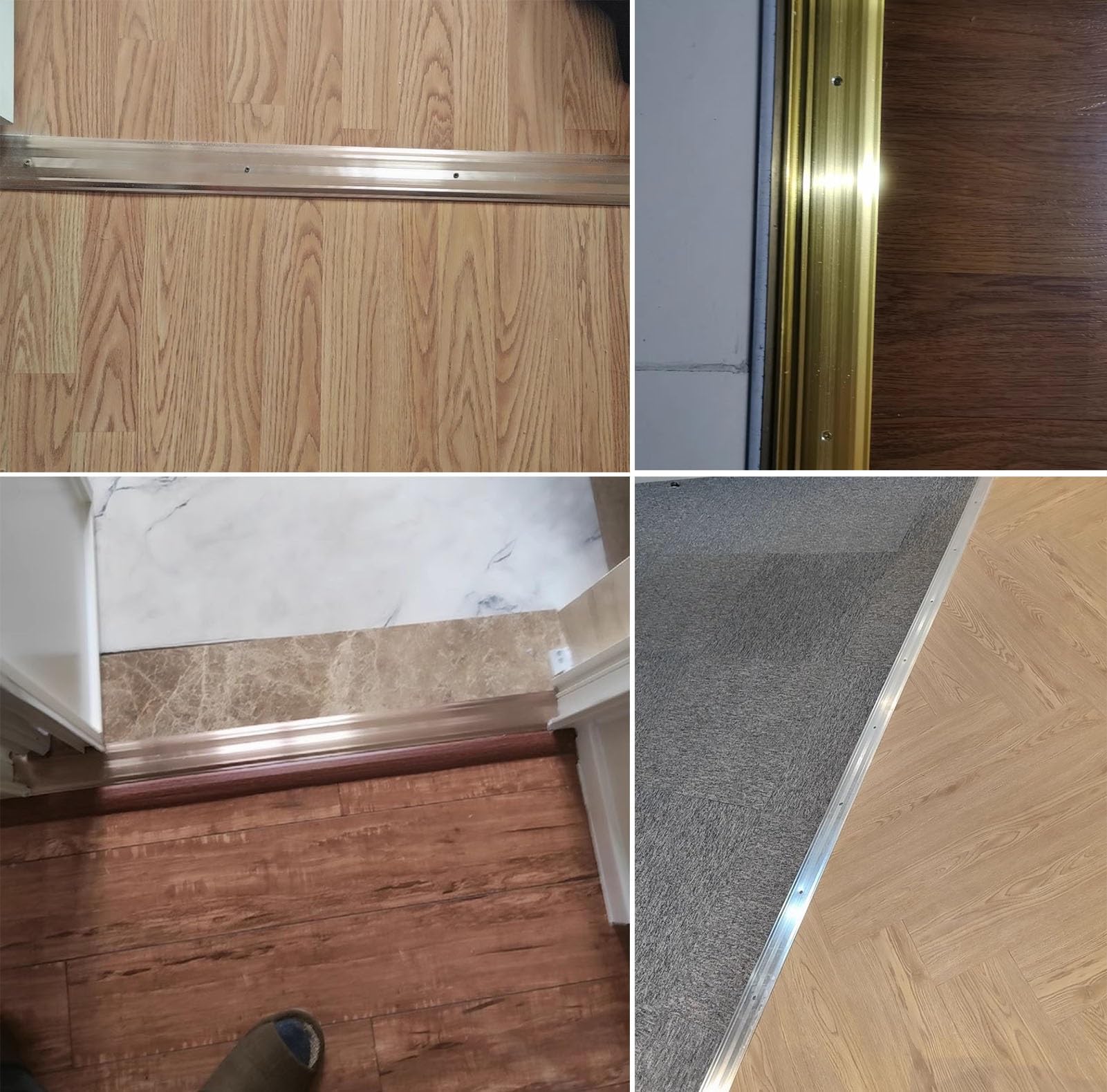 Profilo Trat largo 6 cm, striscia per pavimento con viti, perfetta per i non uniformi, disponibile in lunghezze da 90 a 180 cm, grigio (135 cm)