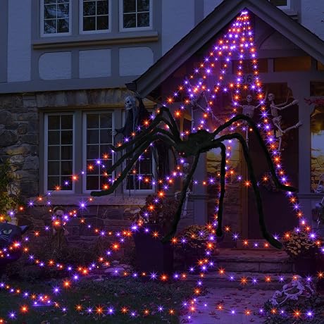 455 LED Spider Web Lights Decoration