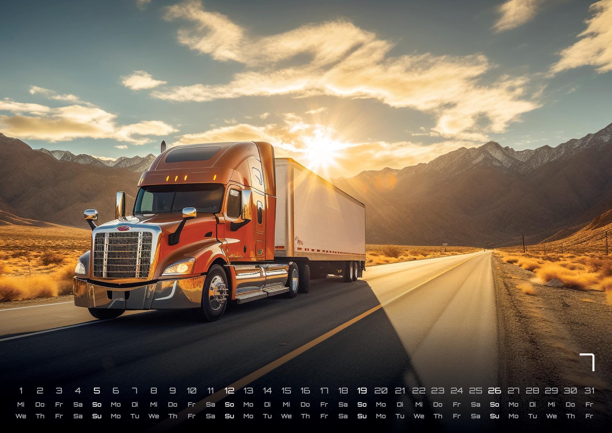 Trucks - Könige der Straße - LKW - 2026 - Kalender DIN A2: Der Wandkalender mit den besten LKW's auf unseren Straßen für das Jahr 2026 im extragroßen Format DIN A2 (ca. 60 x 42 cm)!