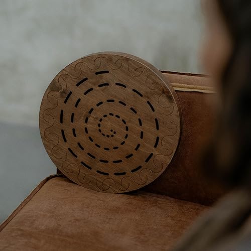 Miniatura 104 de Disco de cascada de 20 pulgadas meditativo de madera para baño de sonido relajante forma de géiser (sin bolsa)