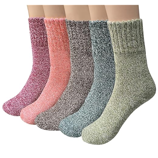 YSense Wool Socks for Women, Winter Boot Socks Stocking Stuffers Gifts for Women Warm Crew Hiking
