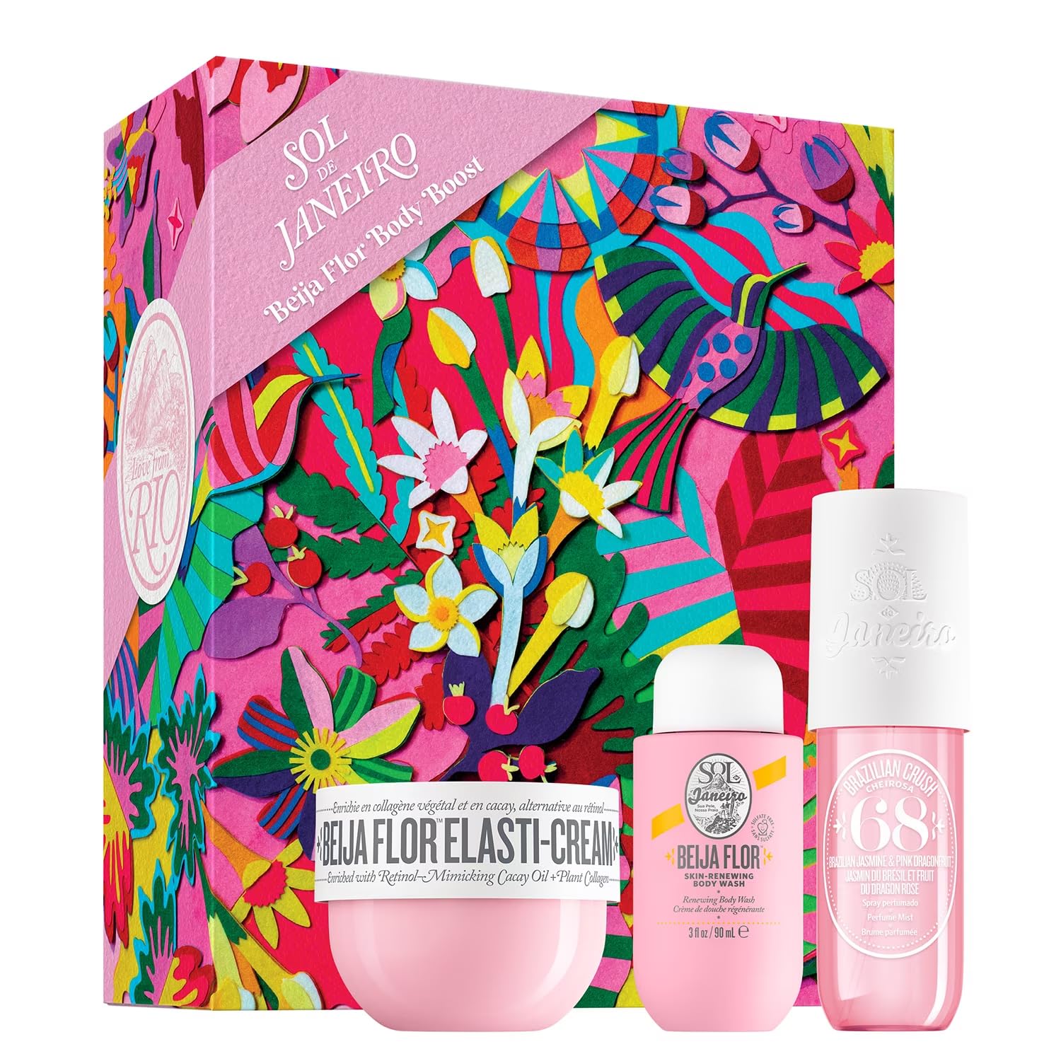 Sol de Janeiro, Beija-Blumen-Set für Körperpflege, unverzichtbar für Pflege und Feuchtigkeit.