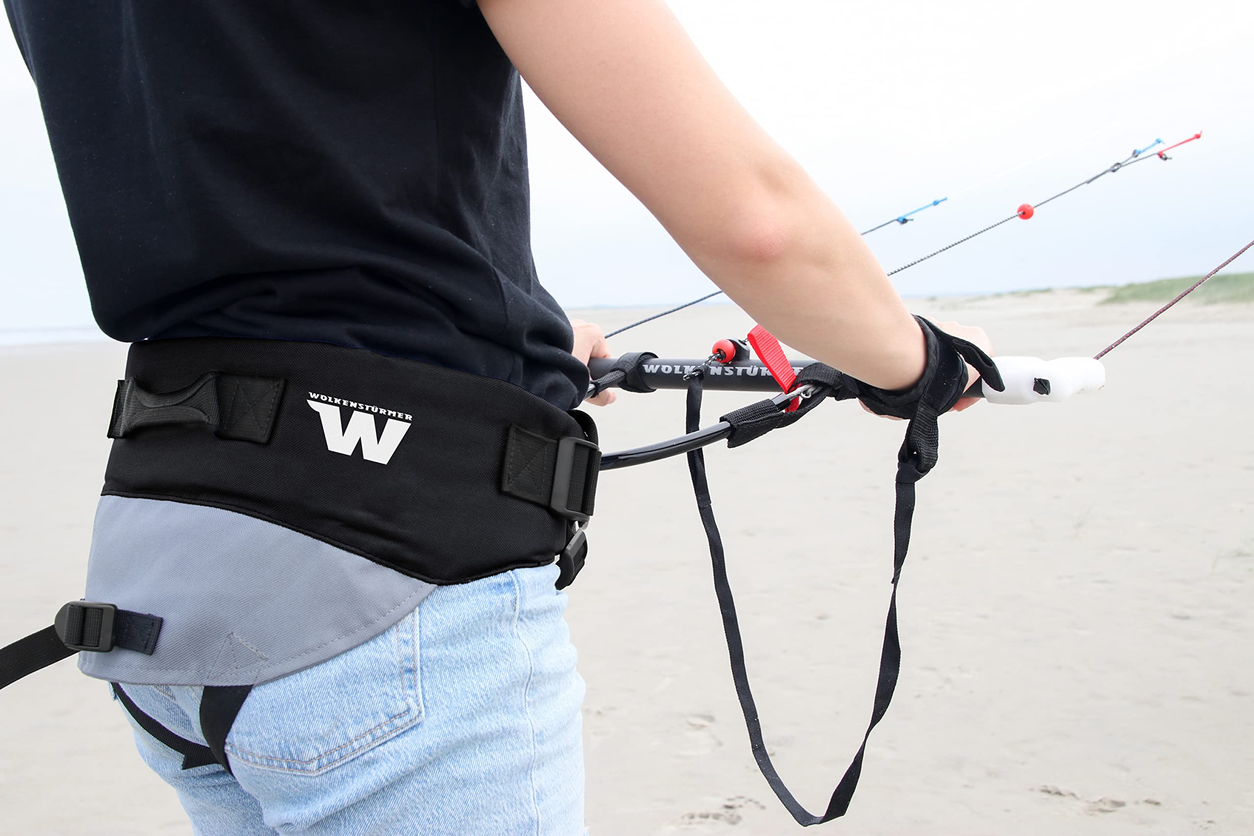 Wolkenstürmer Trapezio universale (nero) per Harness Fix – Taglia universale S-XL – Imbracatura per aquilone trapezoidale unisex