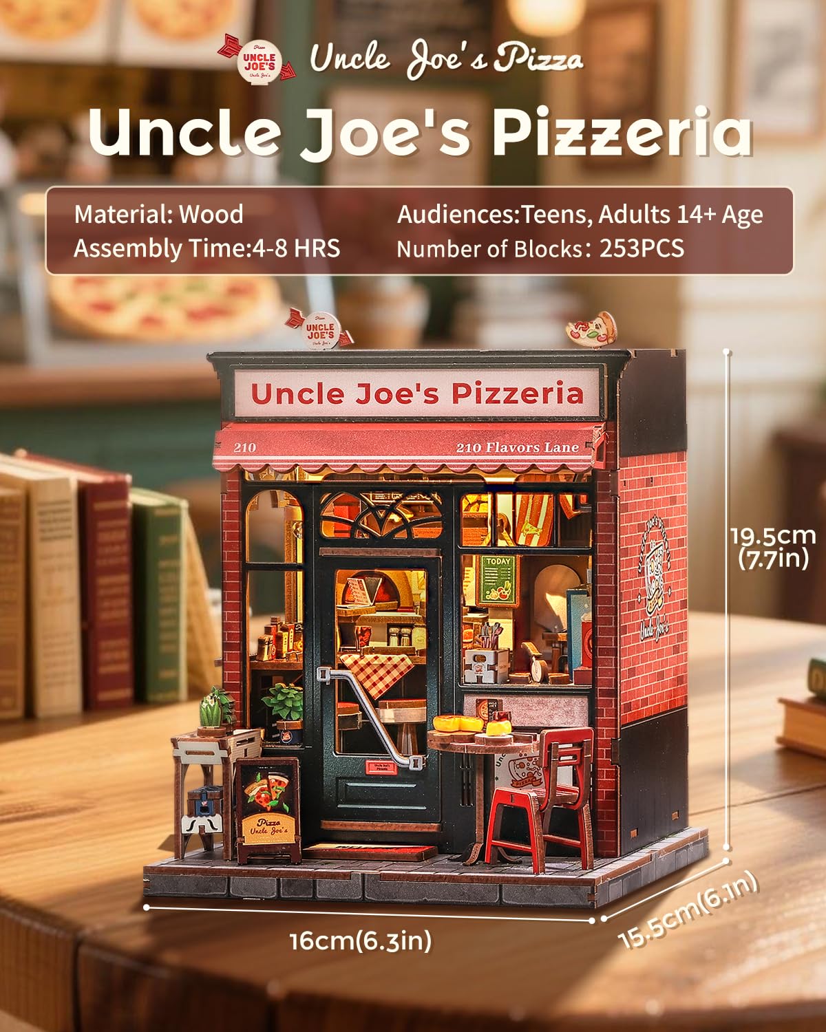 CUTEBEE Book Nook Kits For Adults, DIY Miniature Dollhouse with LED Light, 3D Wooden Puzzle Bookend - Image 2
