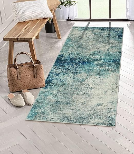 Lahome Modern Abstract Hallway Runner Rug 8ft, Washable 2x8 Rug Runners