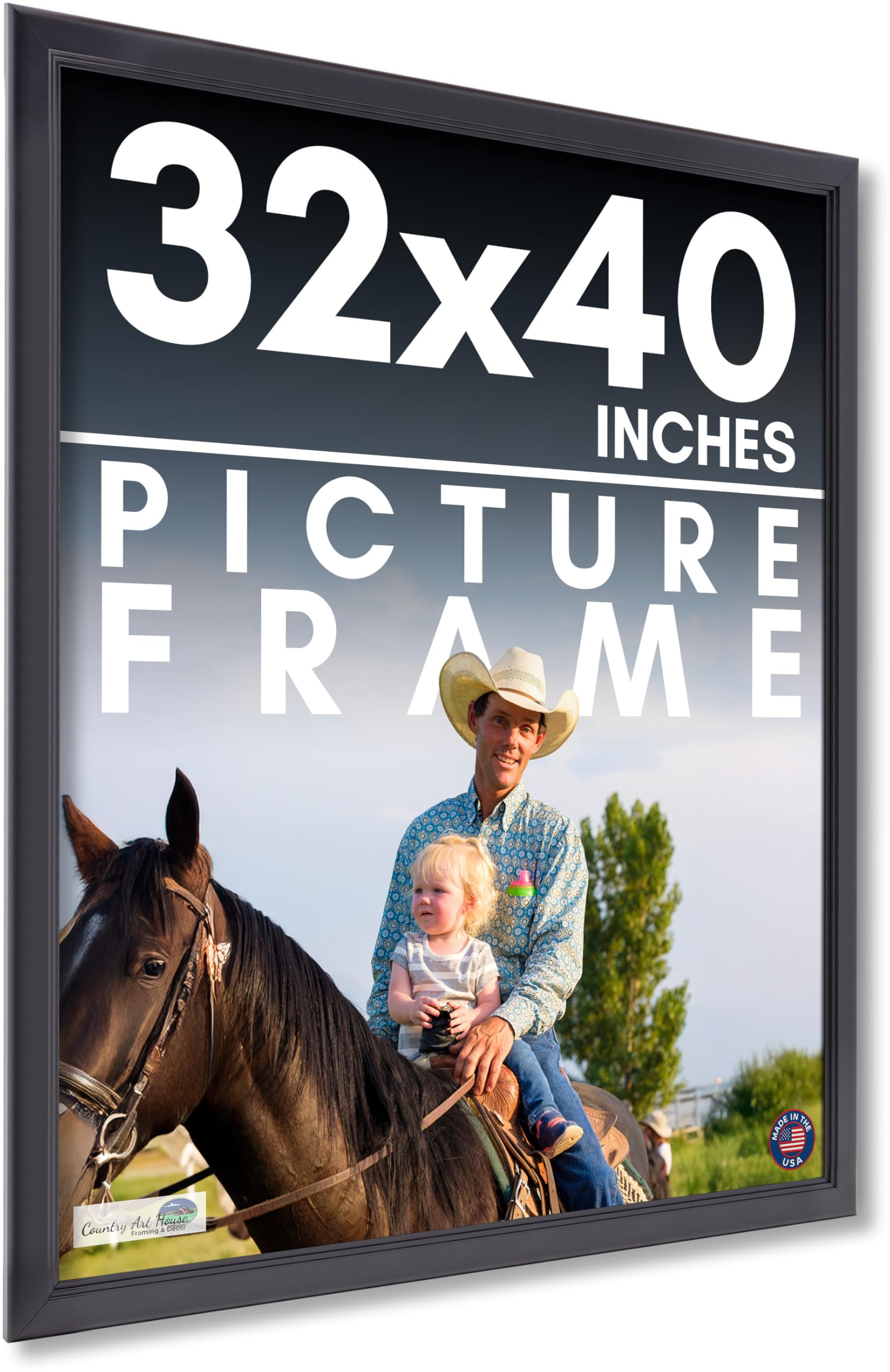 Amazon.co.jp: 32 x 40 フレーム ブラック 写真フレーム – 完全な