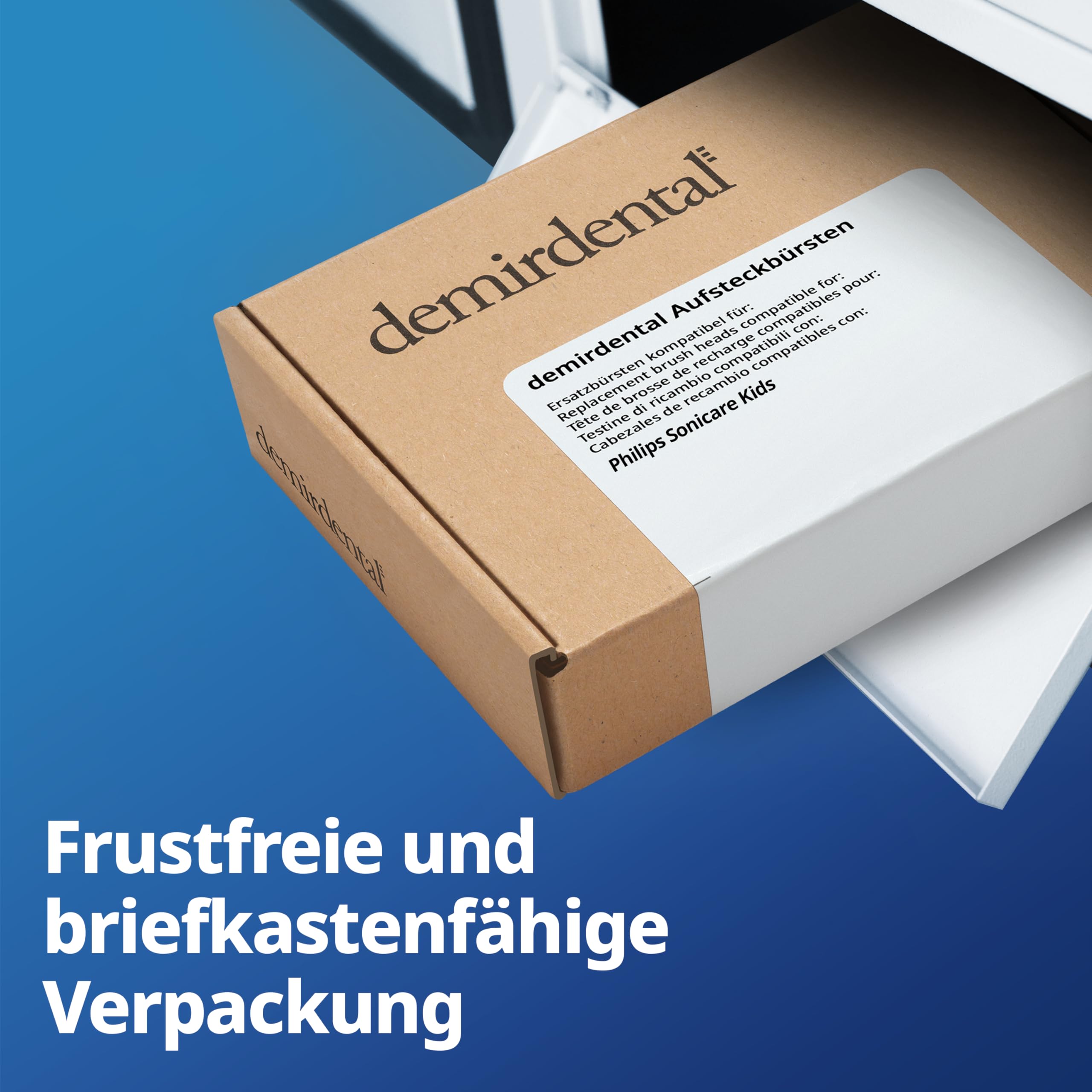 demirdental Kinder Ersatzbürsten passend für Philips Sonicare Kids – Mini Aufsteckbürsten für 3-6 Jahre, extra weiche Bürstenköpfe für Milchzähne, entspricht HX6034, Türkis, 8er Set