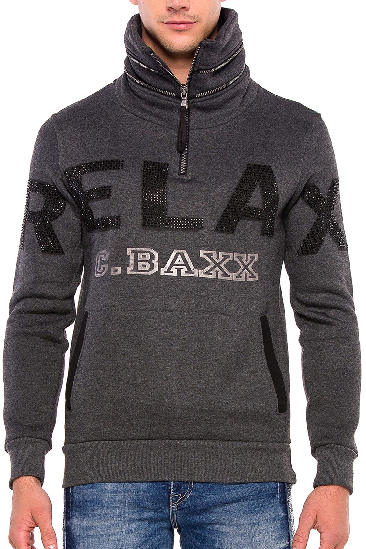 Cipo & Baxx Felpa Uomo Maniche Lunghe Con Stampa - Modello CL493