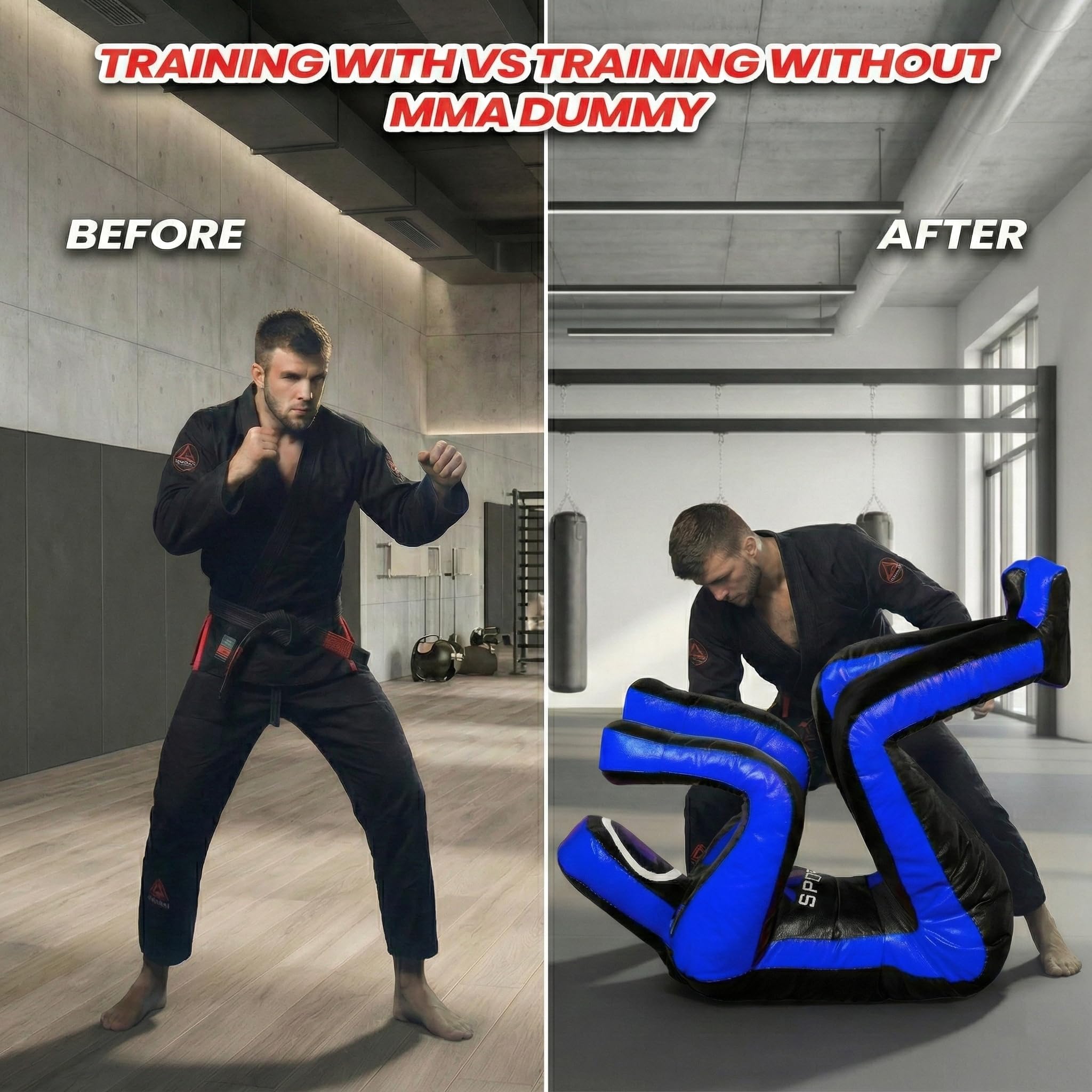 RTX MMA - Bolsa de entrenamiento de autodefensa de judo para lucha libre, 180 cm, sin relleno