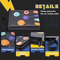 Vista 2 de Carpeta de tarjetas, álbum de tarjetas coleccionables de 4 bolsillos, carpeta de tarjetas de exhibición de doble cara de 400 bolsillos, expandible