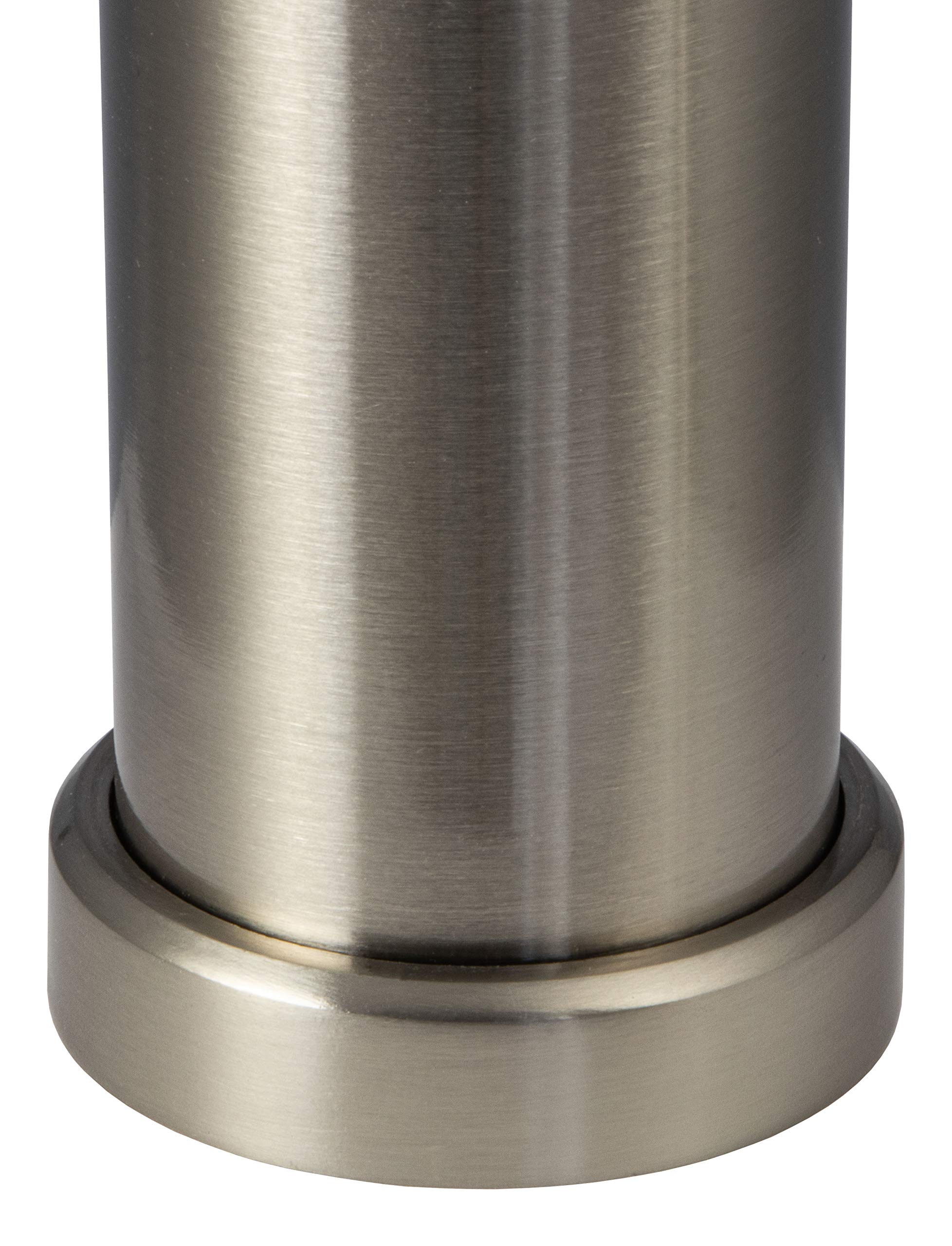 Gedotec Soporte para Barra de Cocina, diseño Recto, de Acero Inoxidable, Base Redonda de Aluminio con Aspecto de Acero Inoxidable, Altura: 170 mm, Aspecto de Acero Inoxidable Macizo, Soporte para Bar