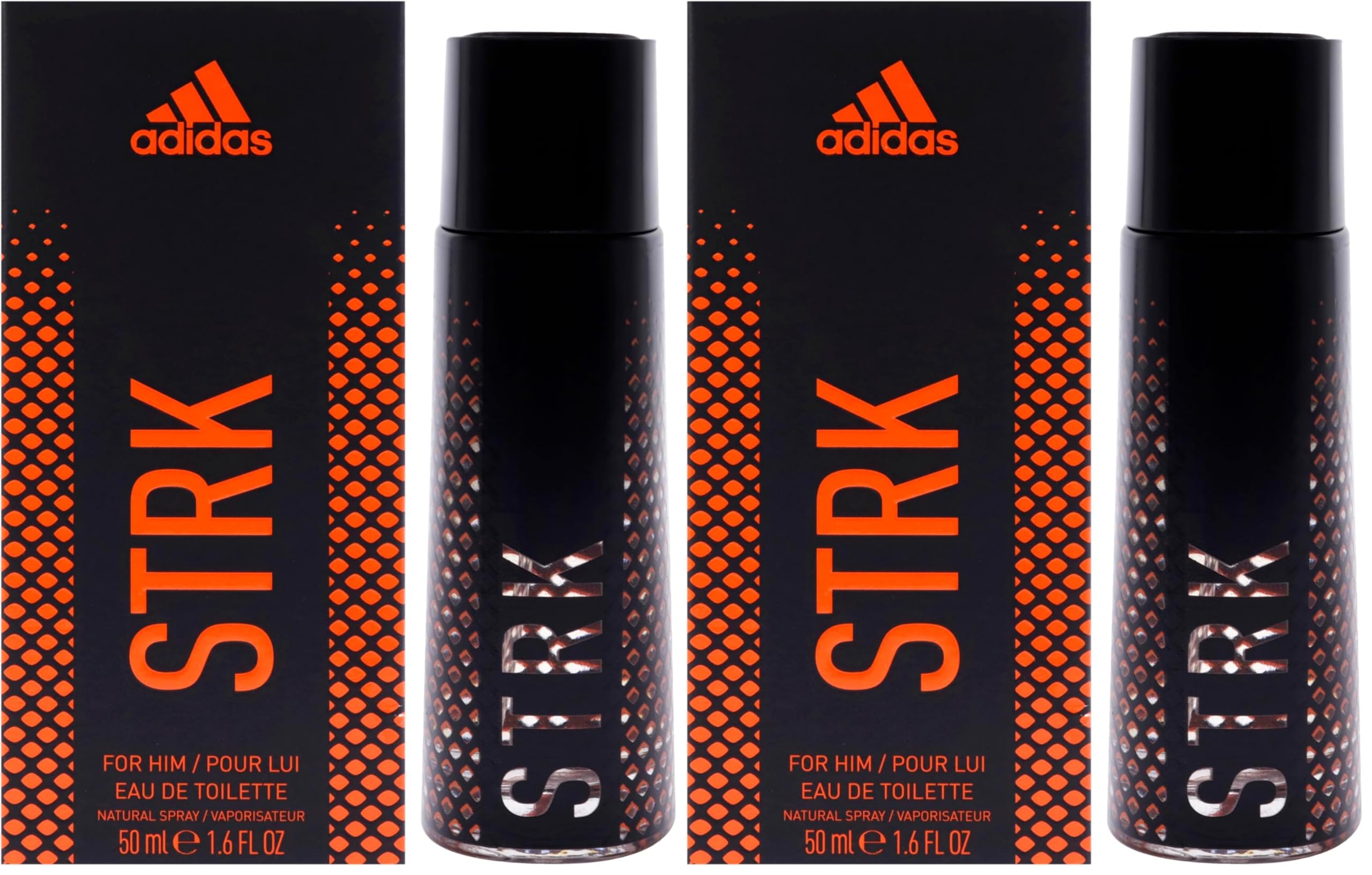 adidas Sport STRK Men's Eau de Toilette Spray, 1.6 Fl Oz (Pack of 2)