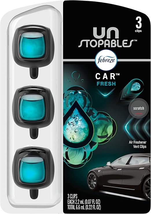 Febreze Unstopables Car OdorFighting Car Freshener Vent Clip Fresh