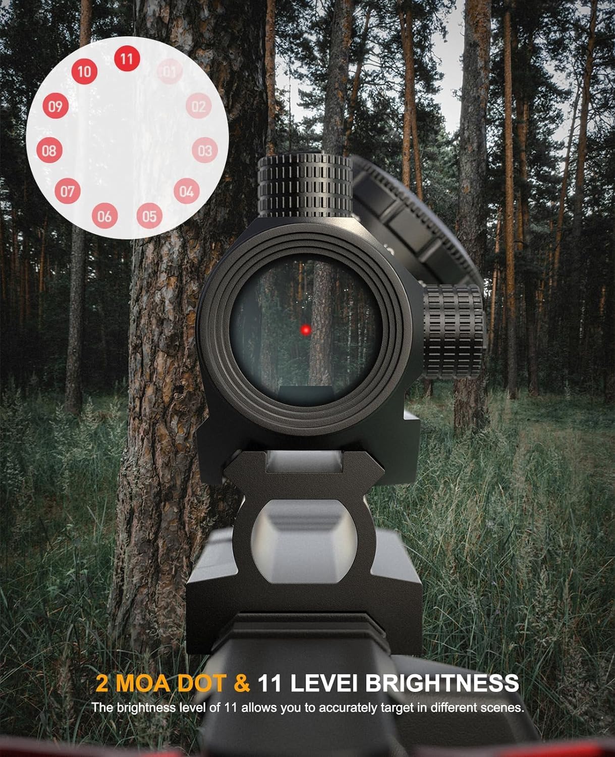 Feyachi RDS-22 Red Dot Visier mit M40 3X Magnifier Combo-Kit, 1x22mm Rotpunktvisier & Red Dot Magnifier Absoluter Co-Zeuge
