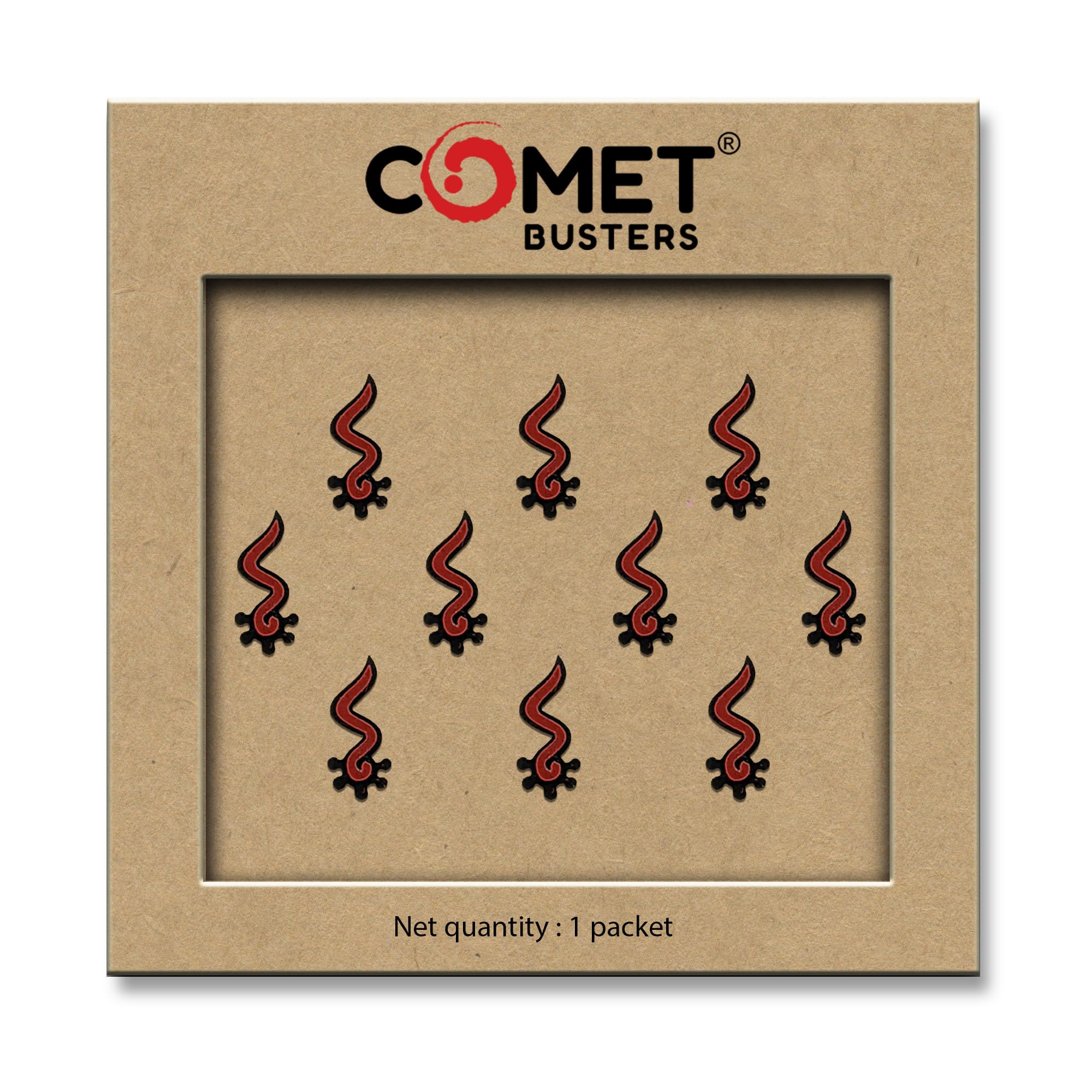 Comet Busters Fancy Maroon Bindi With Silver Stone (BIN1510)(11mm)-image-7