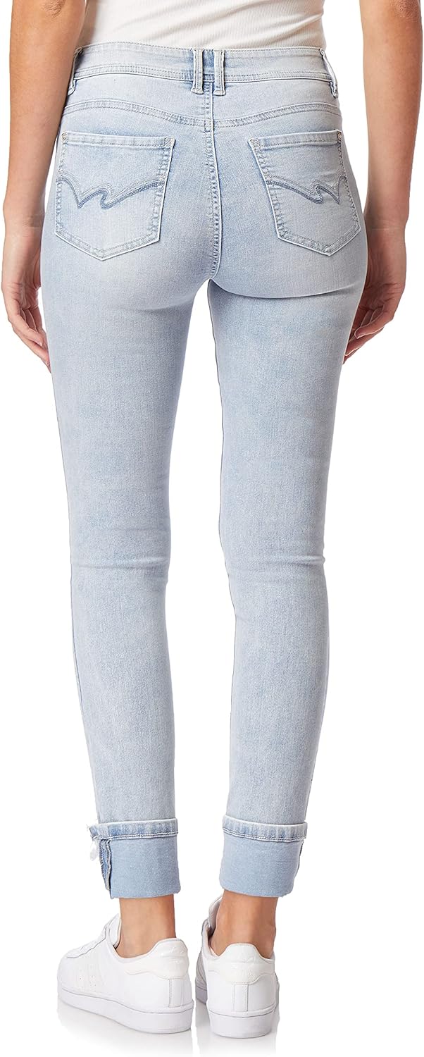 WallFlower Women’s Flirty Curvy Skinny High Rise Insta Stretch Juniors Jeans (Standard and Plus)