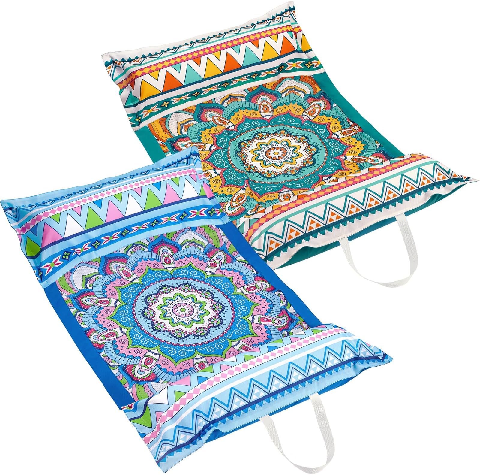 WERNNSAI Inflatable Pool Floats for Adults - 2 Pack Water Hammock Fabric Mesh Pool Rafts Portable Multi-Purpose Floating Swimming Hammock Water Lounge Chair Drifter for Summer Beach Party