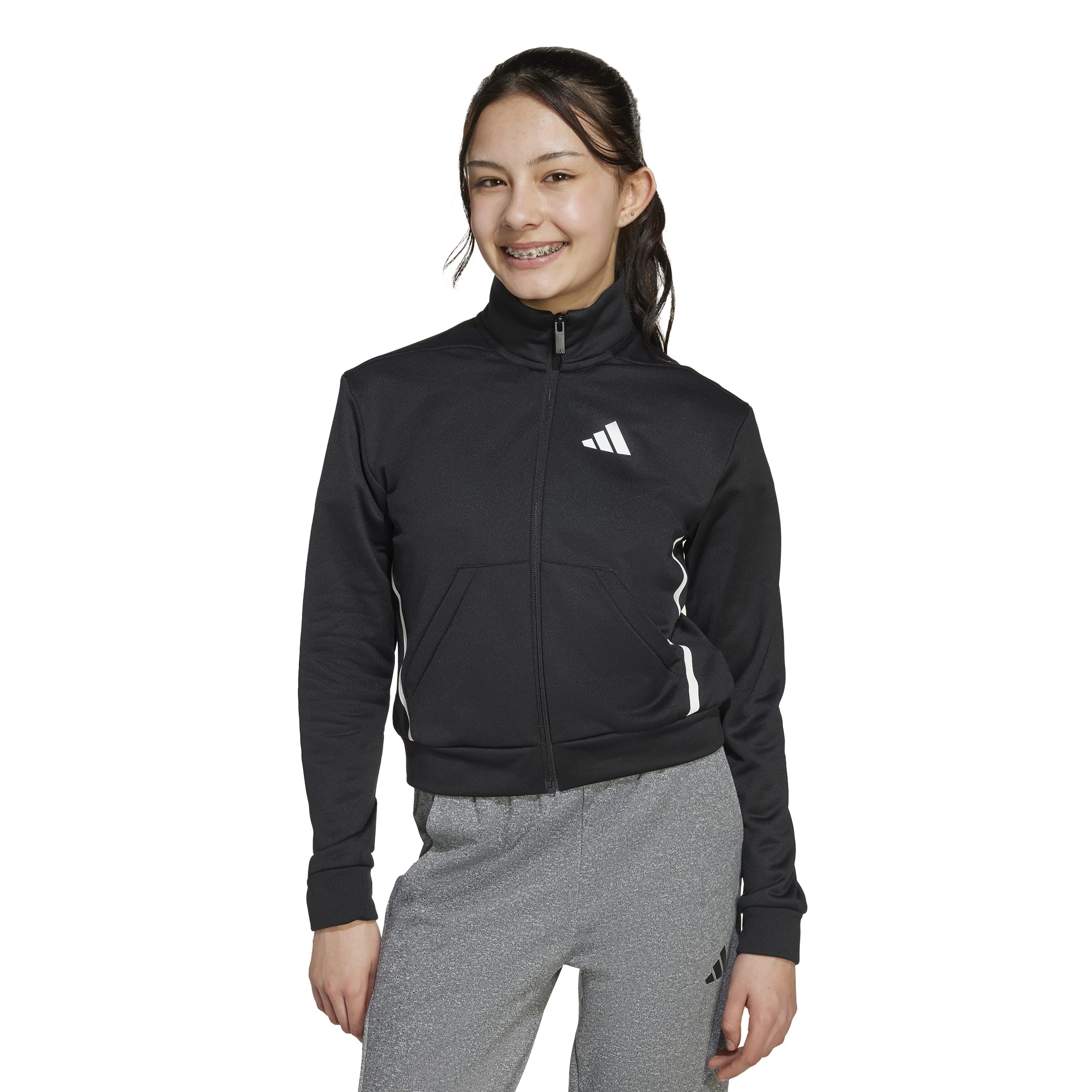 adidas Mädchen Train Essentials Game & GO Full Zip Crew