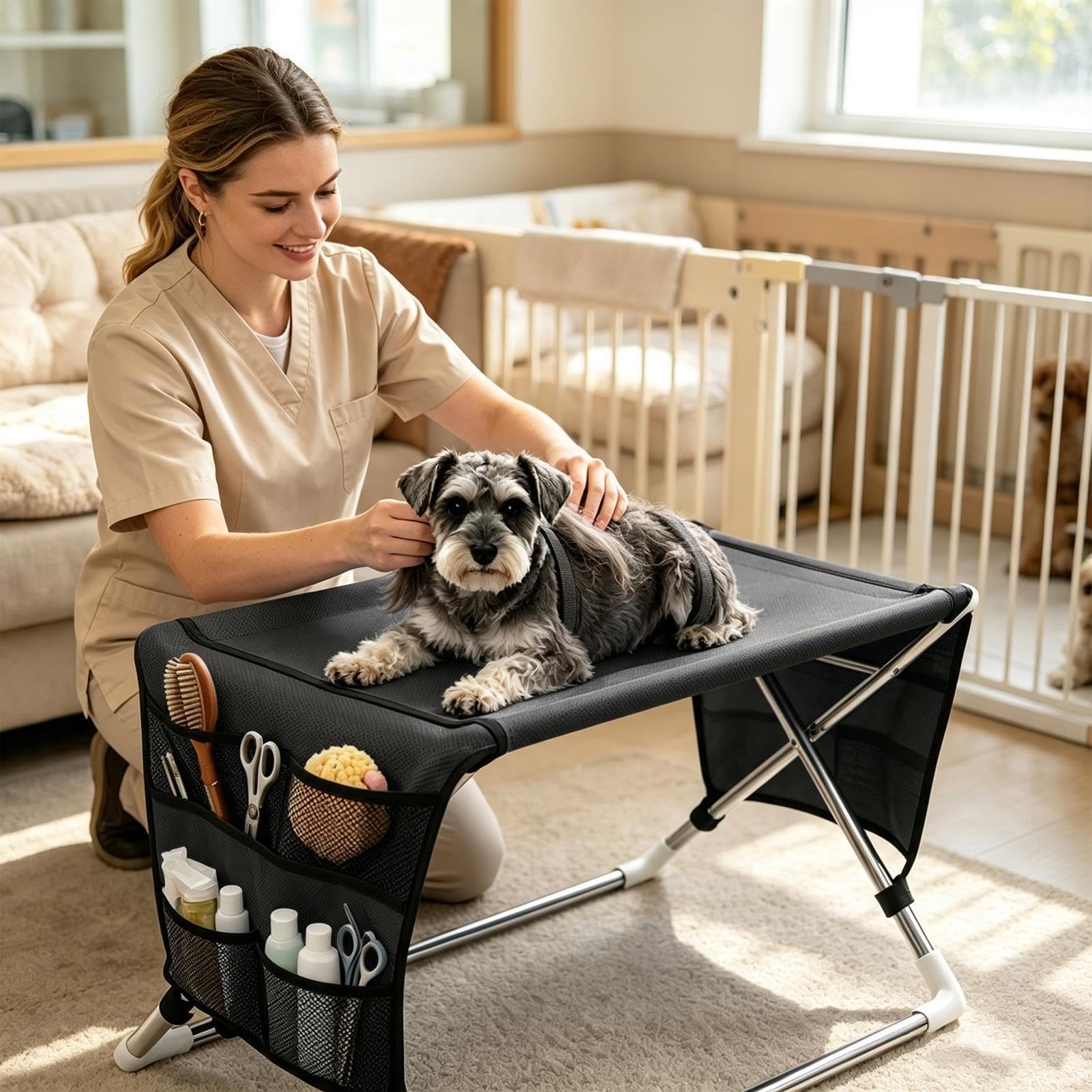 Amaca Da Toelettatura Cani Lettino Sospeso Per Taglio Lavaggio E Cura | Amaca Lettino Cuccioli Bagno per Casa Dopo-Passeggiata Interno Appartamento Soggiorno Bagno Canile Veterinario