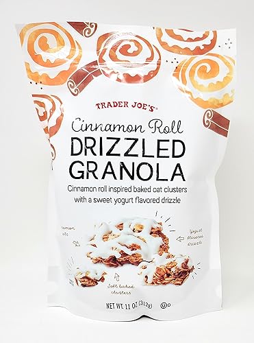 Trader Joe's - Rollo de canela, granola rociada, peso neto, 11 onzas (11.01oz), paquete de 1