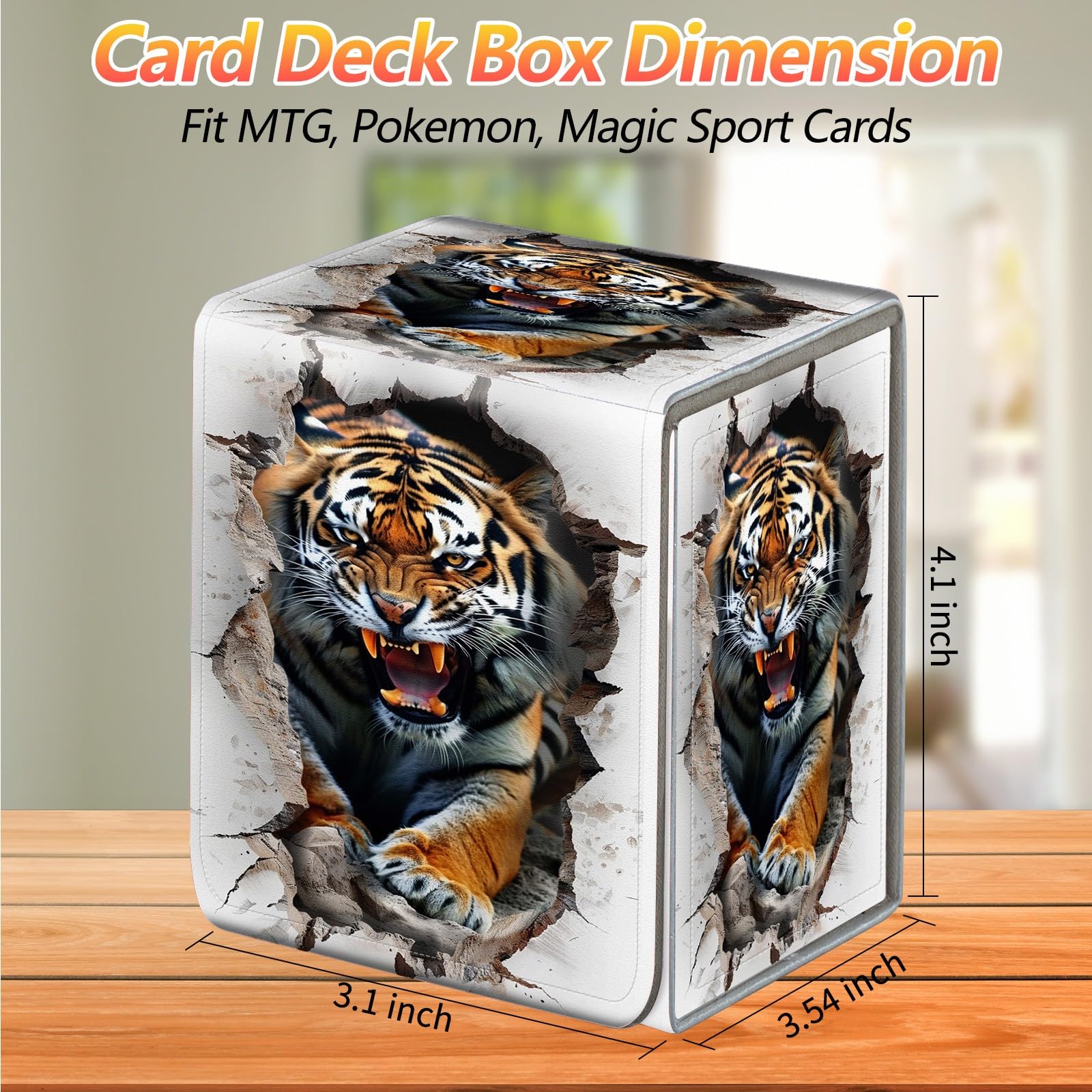 Amazon.com: JANENFNA Card Deck Box, Card Storage Box Fits 100+
