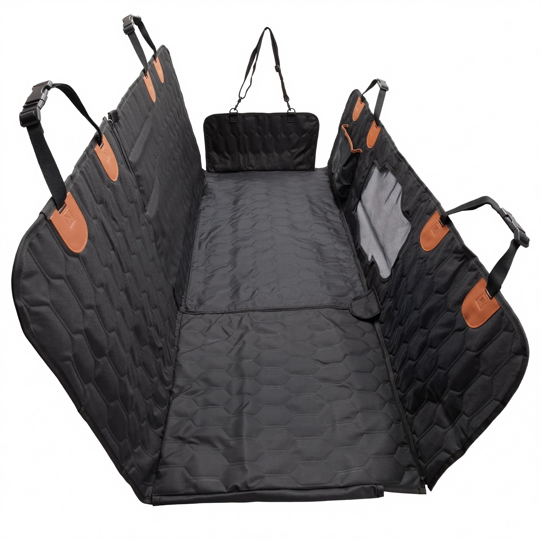 Fudajo Couverture siège arrière pour Chiens - 1320 x 570 x 350 mm/Oxford 600D - Housse séparable Banquette arrière Voitures - Transport canin félin