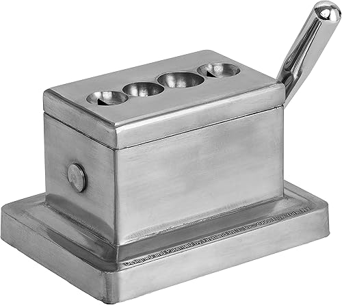 Cortador de cigarros de mesa cuádruple, acabado cepillado, calibre 52 y 60, cortadores rectos de calibre 52 y 58, modelo 9305