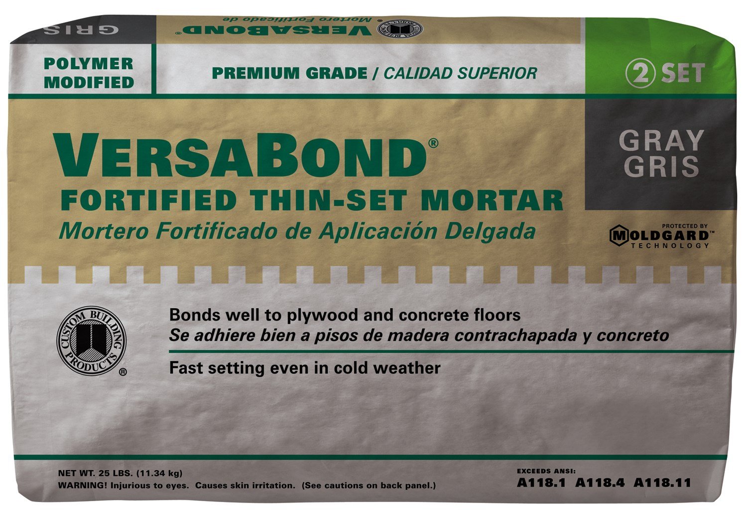 Custom Building Products VersaBond Gray Modified Thin-Set Mortar 25 lb.