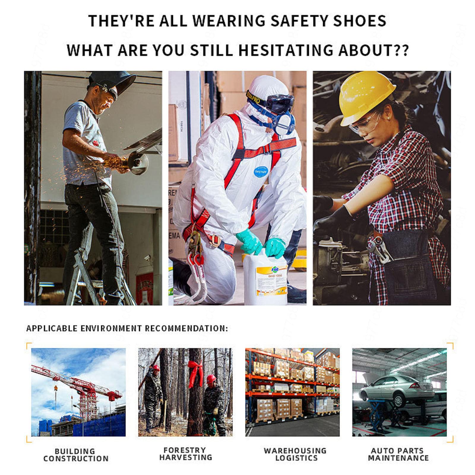 NALSA Stivali Wellington Impermeabili, Stivali in Gomma Antiscivolo industriali e da Costruzione, Scarpe da Lavoro Isolate di Sicurezza a Cilindro Medio 46-50EU,29cm-50EU