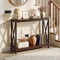 Vista 40 de ZENY Mesa consola, mesa de entrada, mesa de sofá estrecha con estantes de 2 niveles, mesa de entrada para sala de estar, entrada, pasillo, vestíbulo