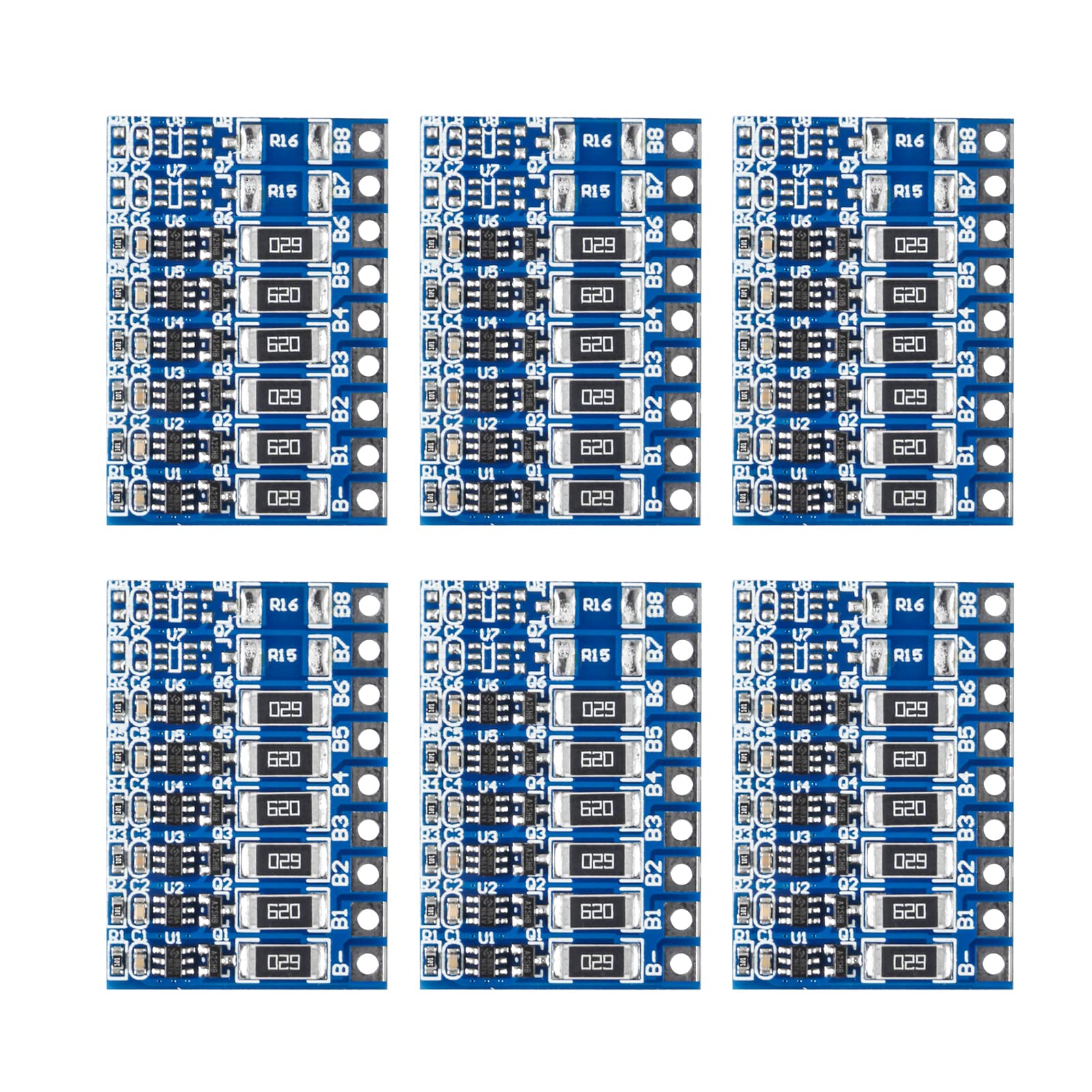 Alinan 6pcs 6S 21V 4.2V Li-ion Balancer Board 18650 Li-ion Balncing Full Charge Battery Balance Function Protection Board-image-24