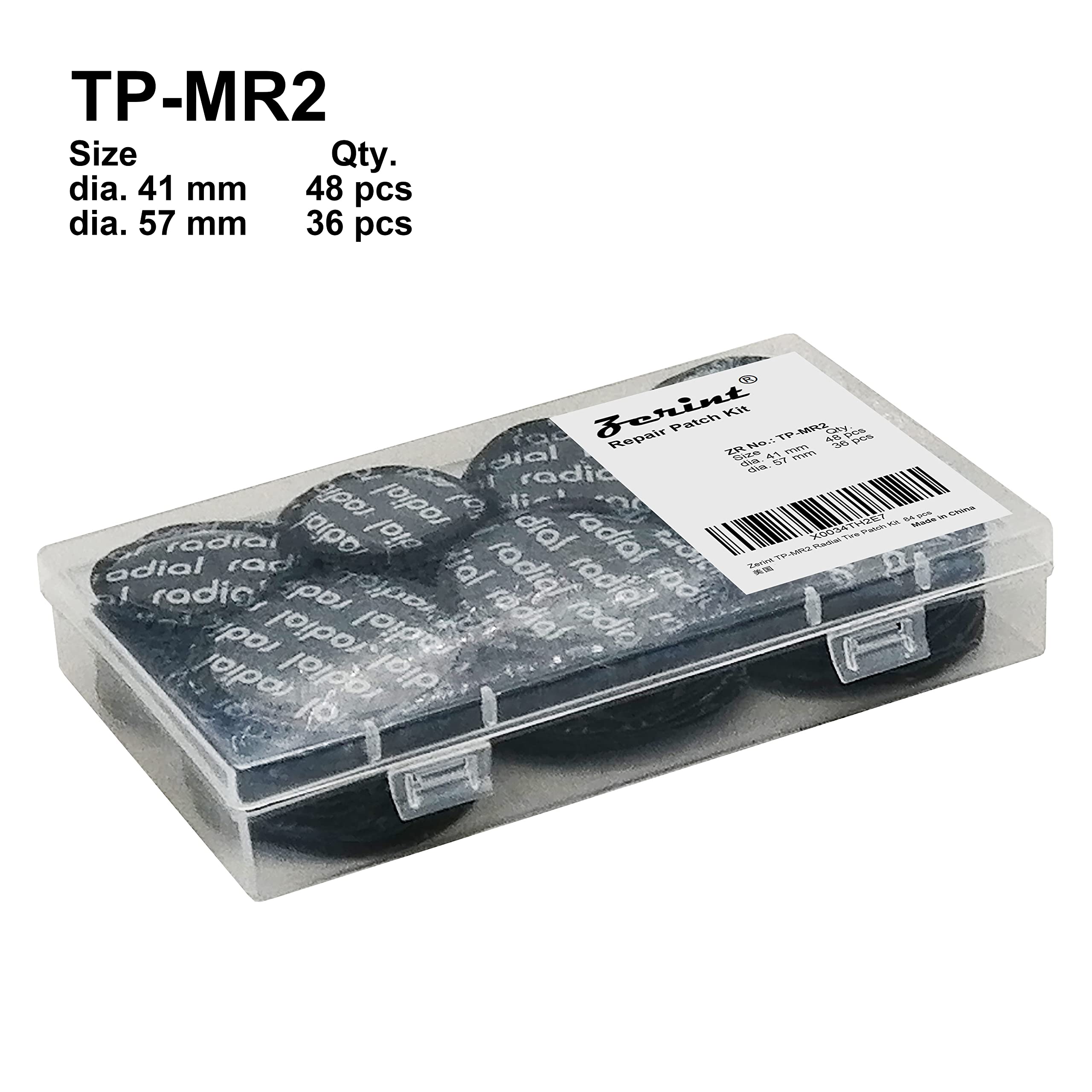 ZERINTTP-MR2 Radial Tire Patch Kit 84 pcs