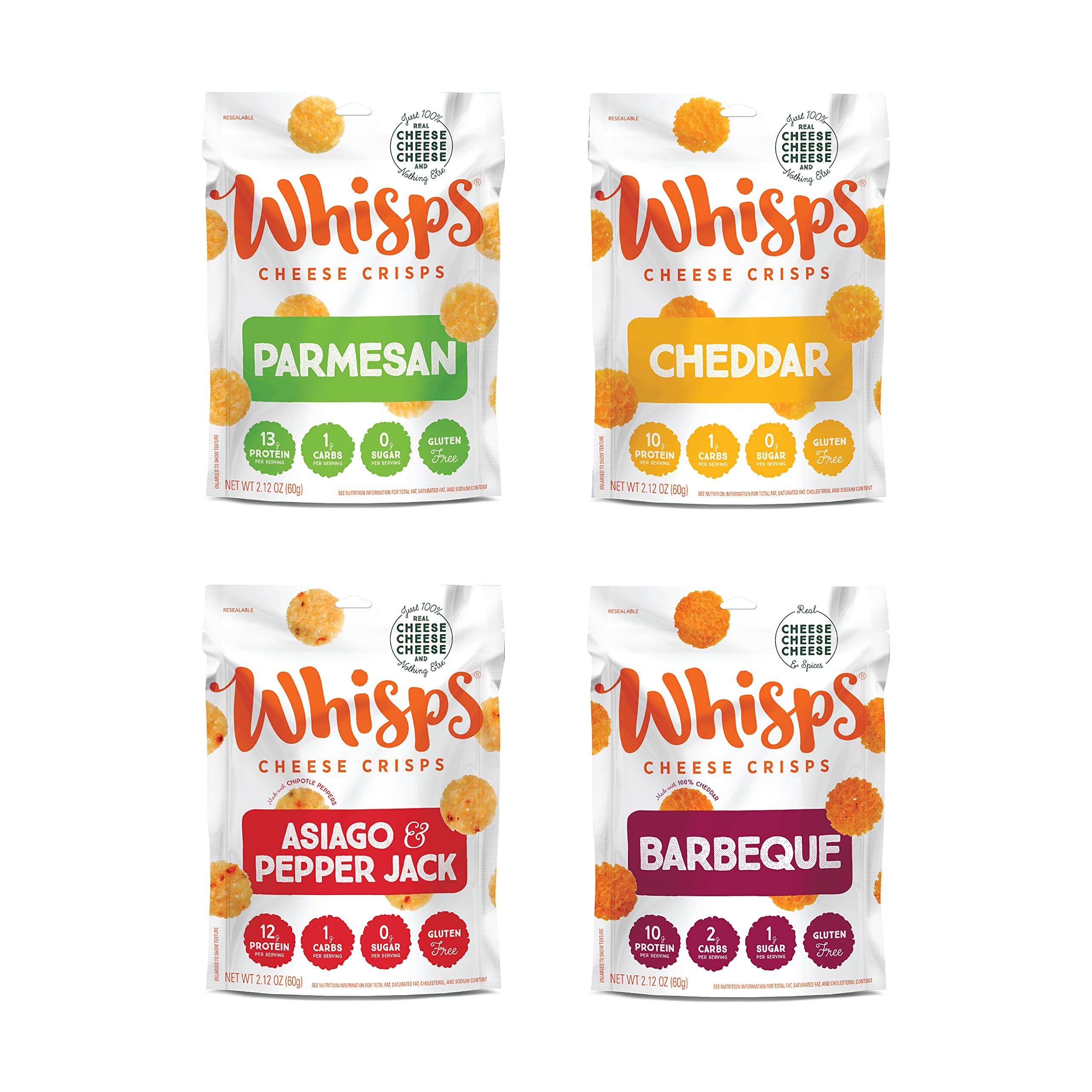 Buy Whisps Cheese Crisps Variety Pack y Snacks Cheddar Cheese Keto