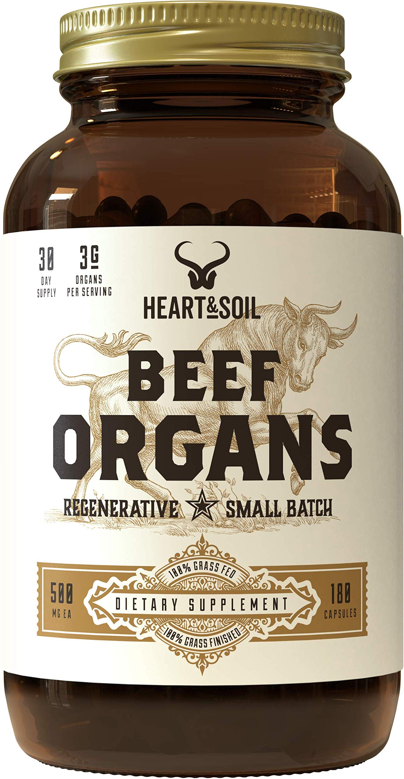 Buy Heart & Soil Beef Organs Complex — Grass Fed Liver, Heart, Kidney, Pancreas, and Spleen for