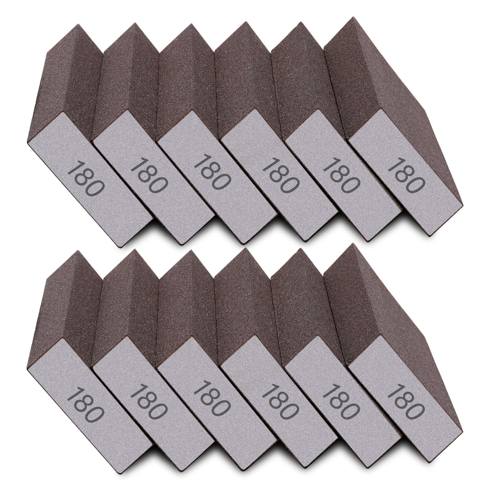 Fine Sanding Sponges - 12 Pcs, Reusable -1