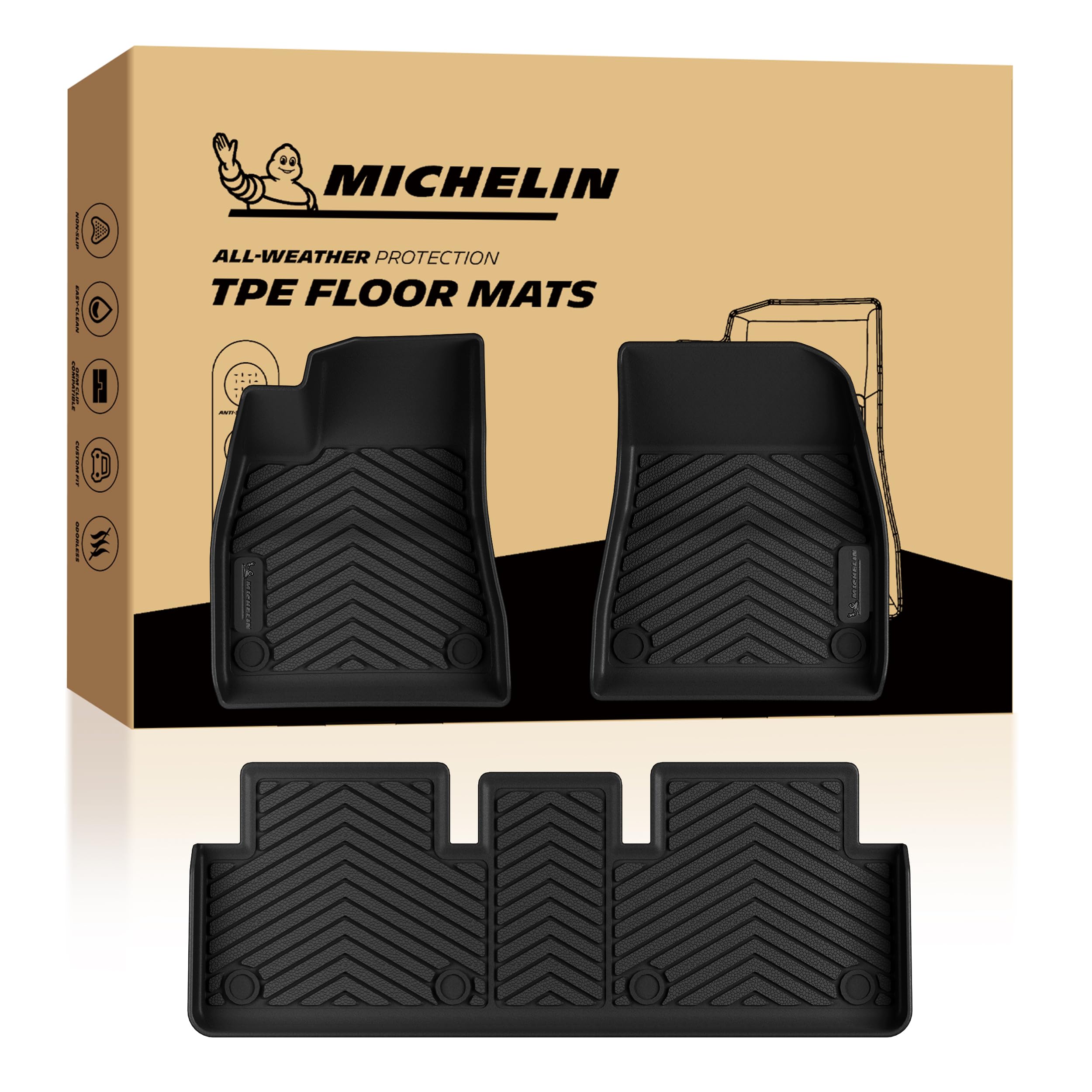 Michelin Vehicle Mat for 2024-2027 Tesla Model 3 (3 Piece)