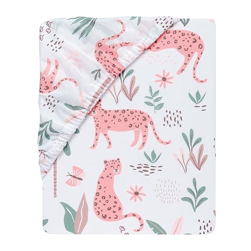 Miniatura 3 de Lambs & Ivy Enchanted Safari Animals - Sábana bajera ajustable para cuna (100% algodón)