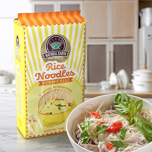 Miniatura 5 de Fideos de arroz para comida asiática  Pasta delgada de fideos tailandeses de alta calidad de 7 onzas  Fideos asiáticos sin OMG  Deliciosos y fáciles