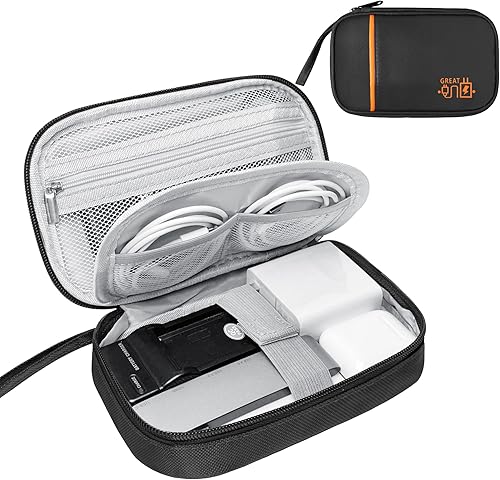 Lcsmaokin Organizador de viaje electrónico bolsa de almacenamiento electrónica portátil impermeable para almacenamiento de cable de carga pequeño