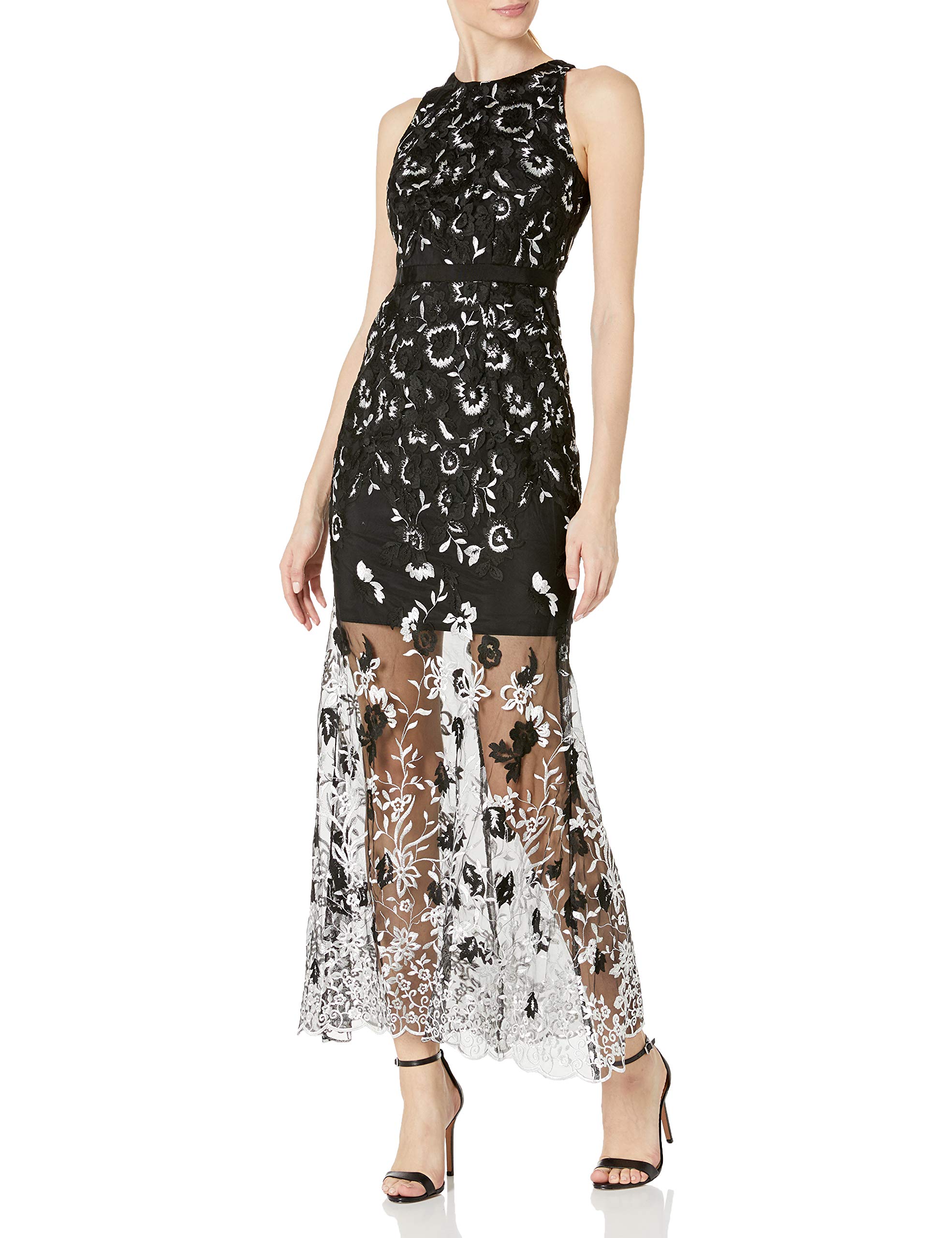 Aidan Mattox Women's Embroidered Halter Gown