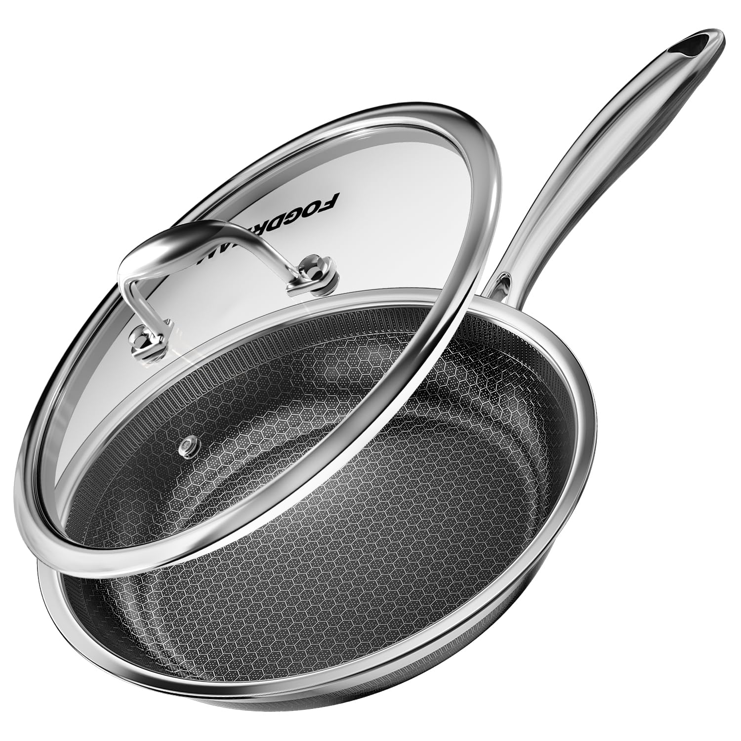 FogDream Non Stick Frying Pans, 12 Inch Stainless Steel Skillet