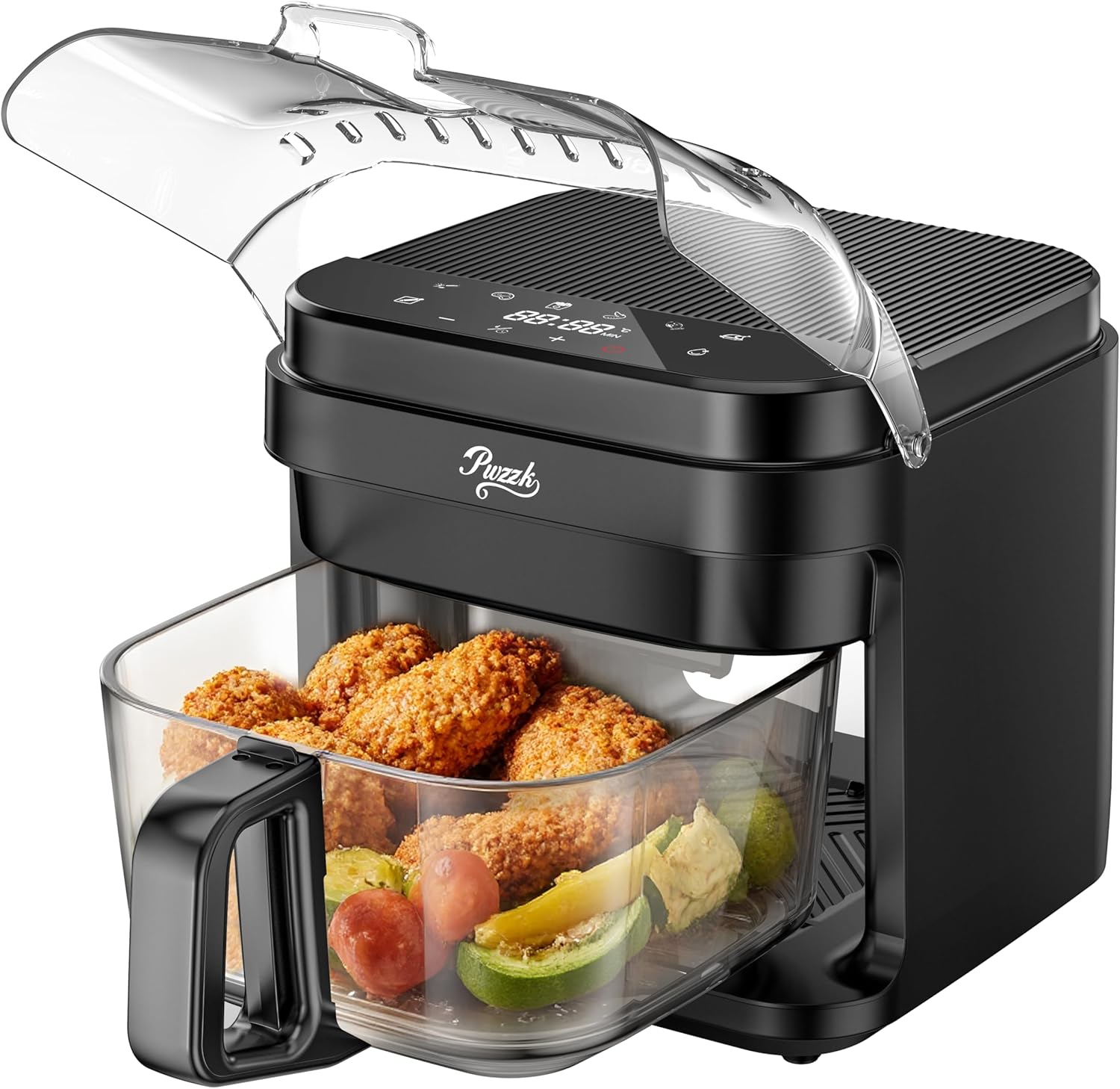 5.8QT Glass Air Fryer with Basket