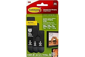 Command Strips Black Picture Hanging Strip Mixed Pack