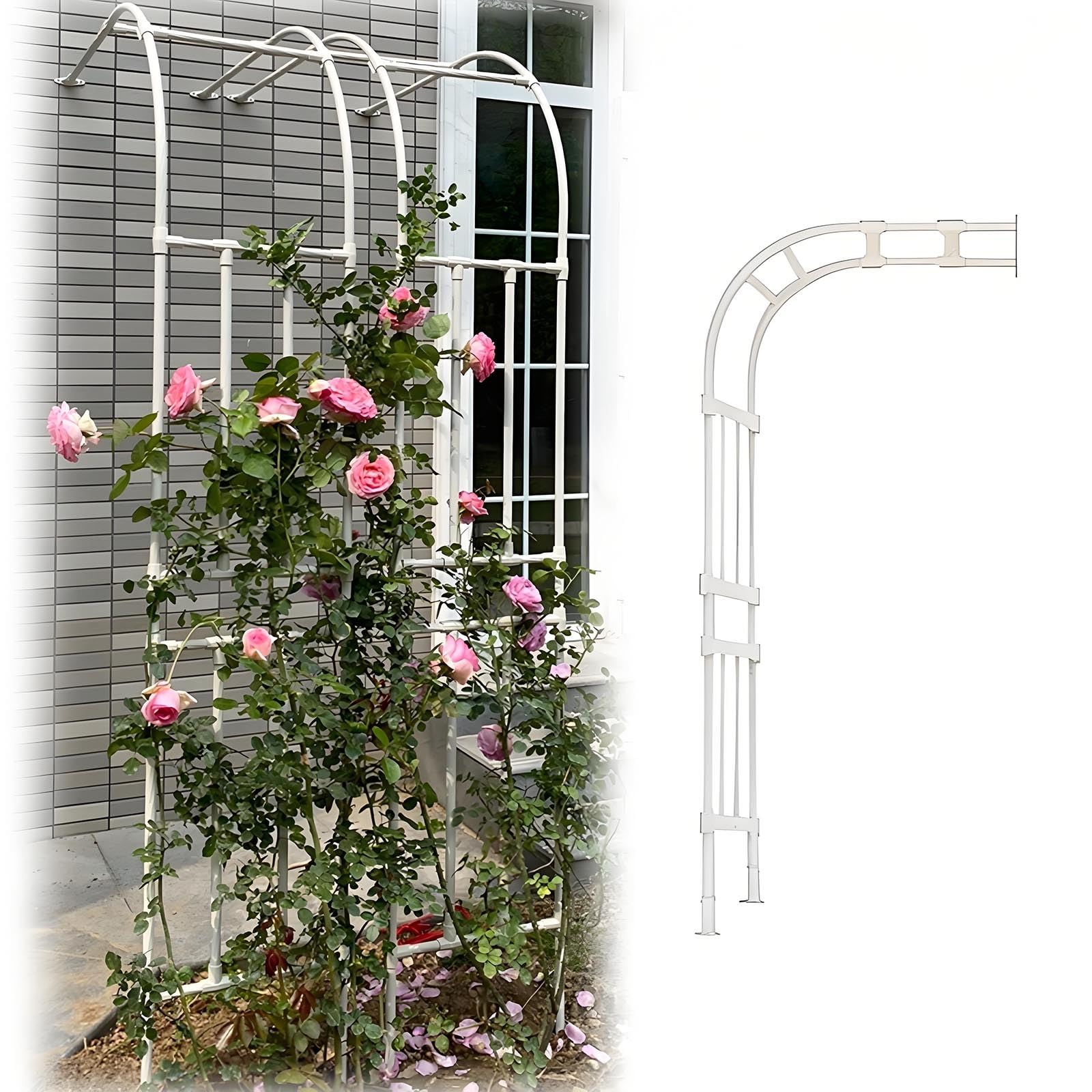 Amazon.co.jp: ガーデン用アーチ型トレリス、半アーチ型バラのつる