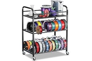 Rolling Filament Spool Holders Racks with Wheels