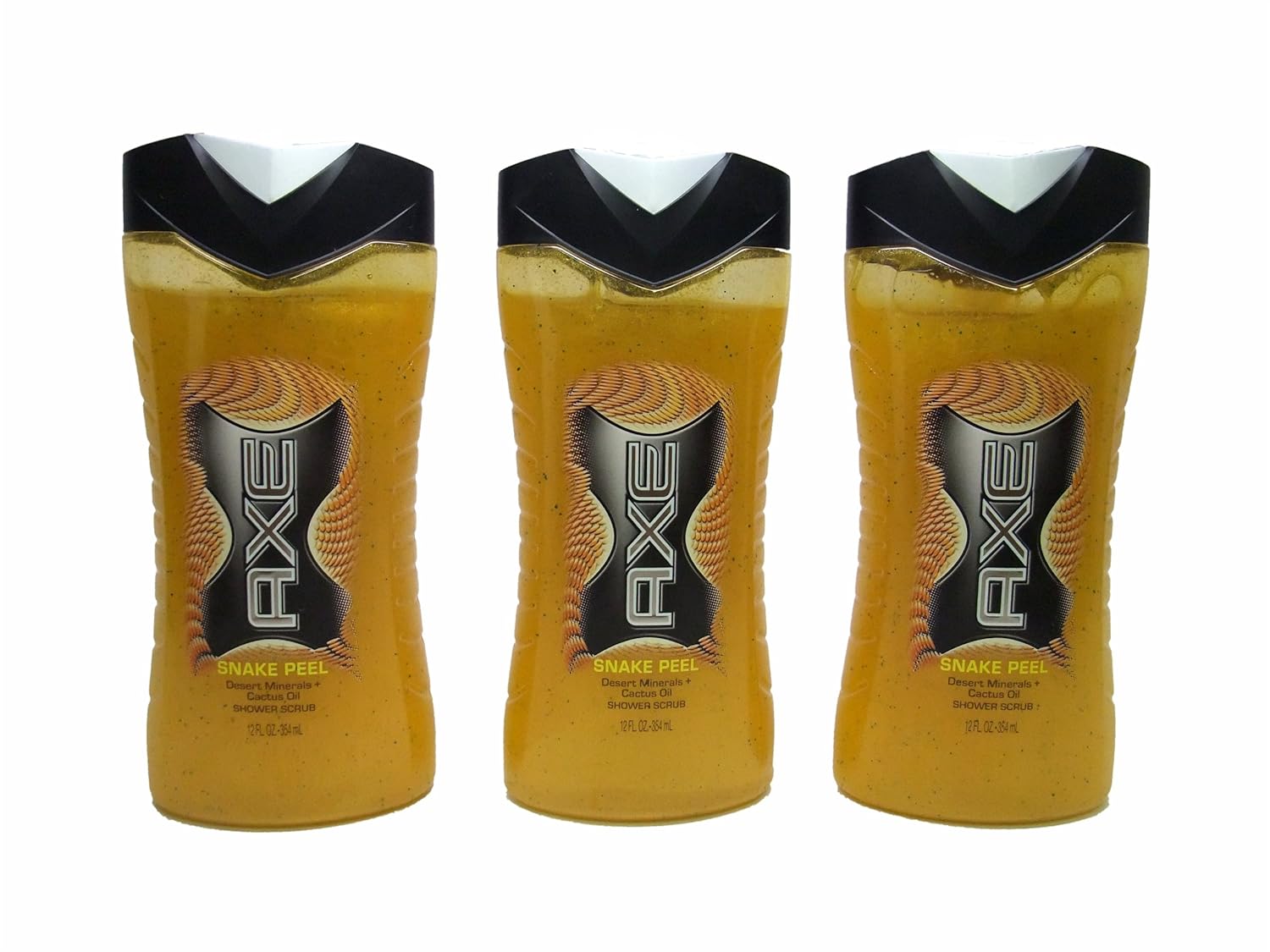 Axe Snake Peel Shower Scrub 12 Oz (3 Pack) Body Scrubs