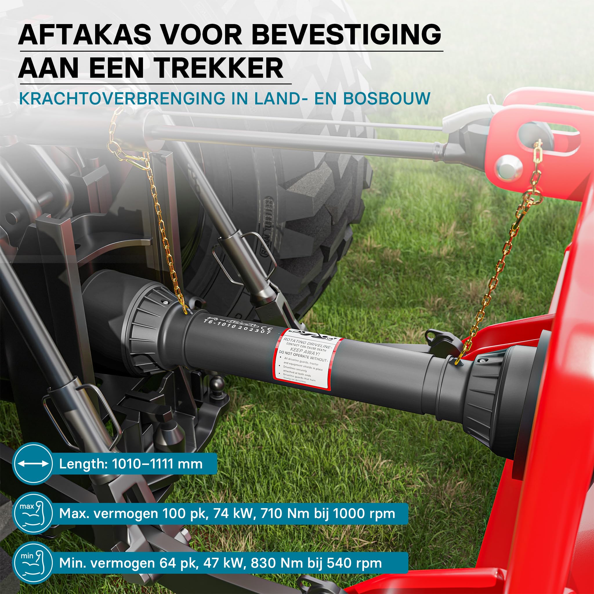 Walterscheid Aftakas | Buitendiameter aansluiting tractorzijde: 1-3/4