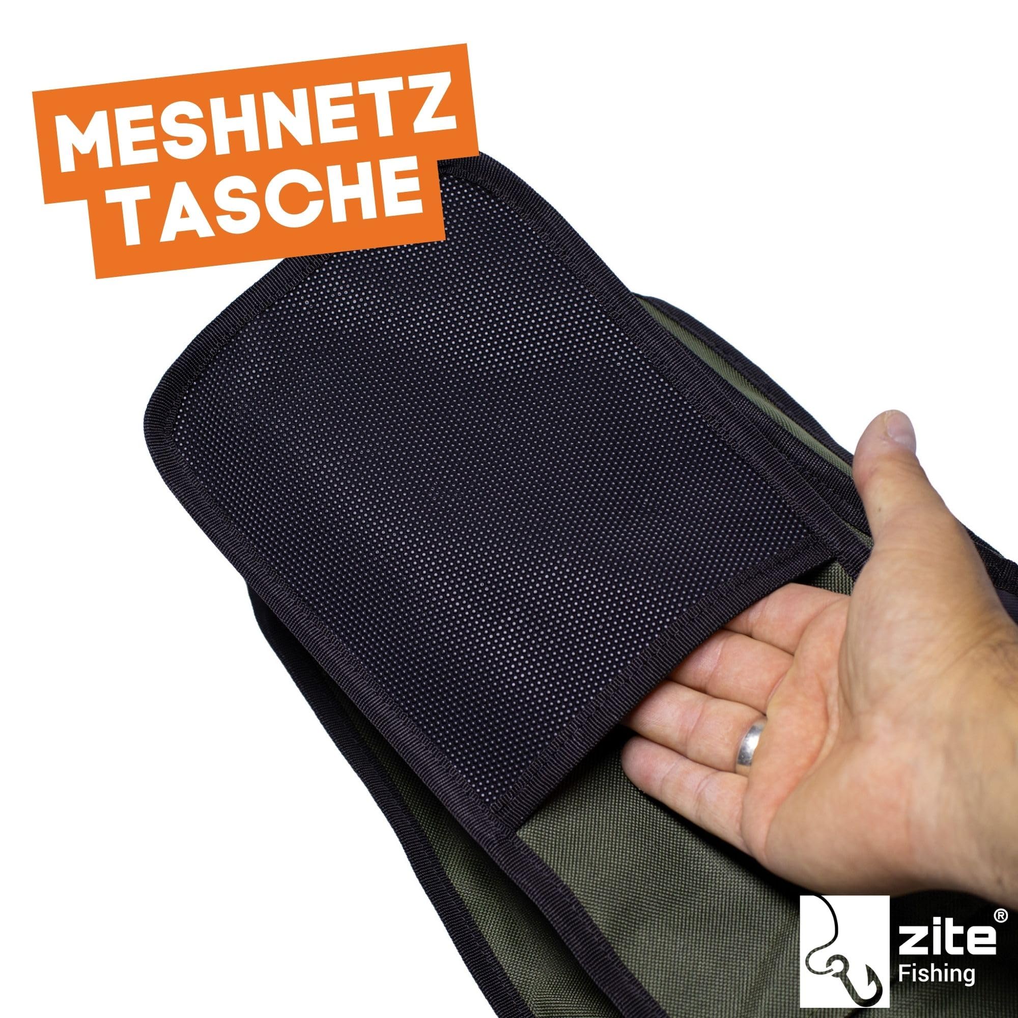 Zite Fishing - Bolsa para caña de pescar (3 compartimentos)